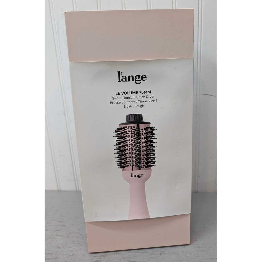 L'ange Womens Le Volume 75mm Titanium Brush Dryer Blush Pink 2-in-1 Blowout Tool